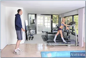 Petite Blonde Sucks Cock and Gets Fucked at the Gym