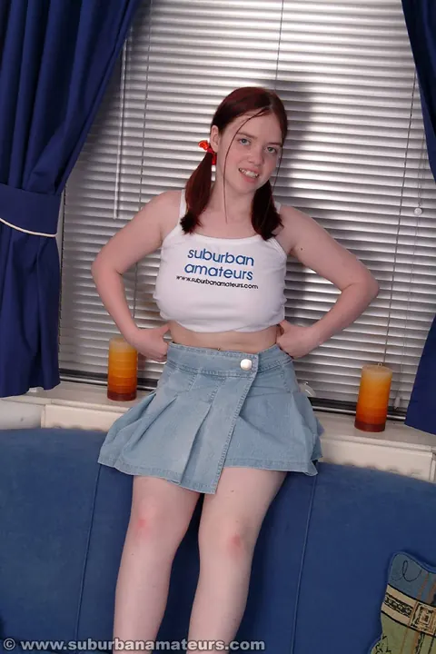 Redhead BBW with Big Tits Fingers Her Hairy Pussy – photo 2 of 20