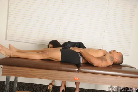 Trinity St Claire: Petite Tattooed Brunette in High Heels Sucks and Rides for Anal – photo 2 of 21