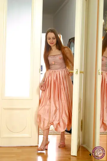Slim Woman Strips Out of Her Skirt and Panties for Dildo Play