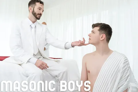 Twink Sucks Two Cocks Before a Threesome Doggy – photo 3 of 21