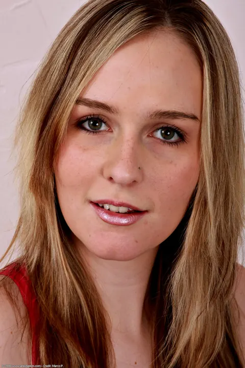 Petite Pale Blonde Strips Naked and Poses – photo 1 of 21