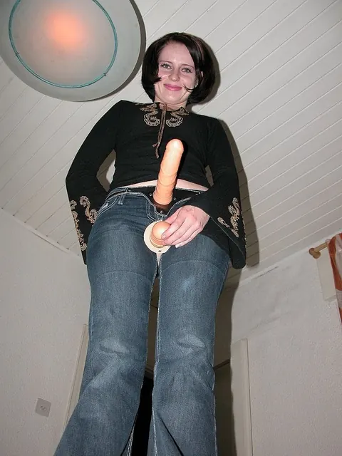 Short-Haired Brunette MILF Strips Out of Her Jeans for BDSM Toy Play – photo 11 of 20