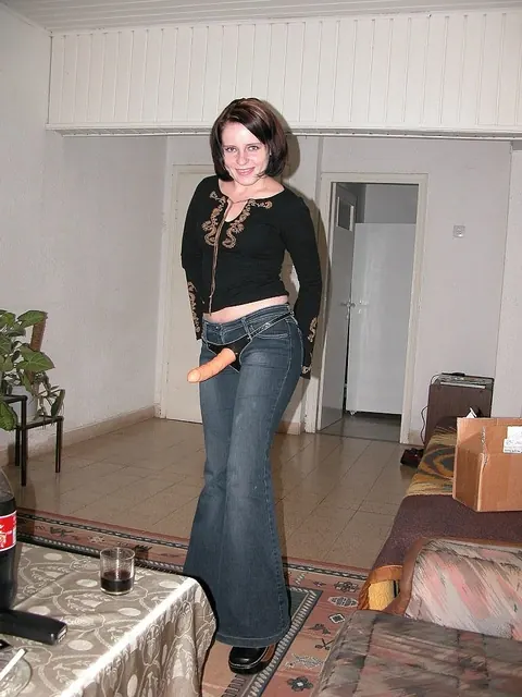 Short-Haired Brunette MILF Strips Out of Her Jeans for BDSM Toy Play – photo 20 of 20