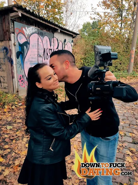 Dirty Priscilla: Busty Brunette MILF Takes Anal Outdoors in a Black Dress – photo 6 of 20