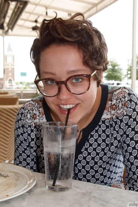 Sabrina Nichole: Busty Blonde in Glasses Shows Off Her Short Hair – photo 9 of 12