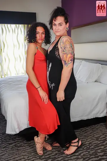 Curvy Trans Woman Has Sex and Kisses Her Partner