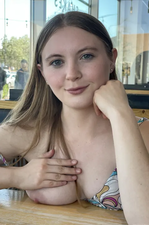 Zoey Zimmer: Amateur Redhead with Big Tits Deepthroats a Cucumber and Sucks Cock Outdoors – photo 18 of 20