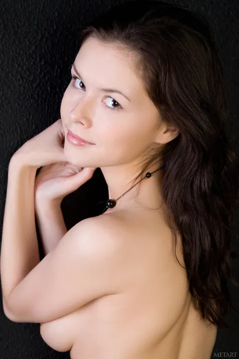 Petite Brunette in High Heels Spreads Her Trimmed Pussy – photo 18 of 21