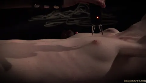 Noa Livia: Skinny Tattooed Slave in Bondage Masturbates and Spreads – photo 8 of 17