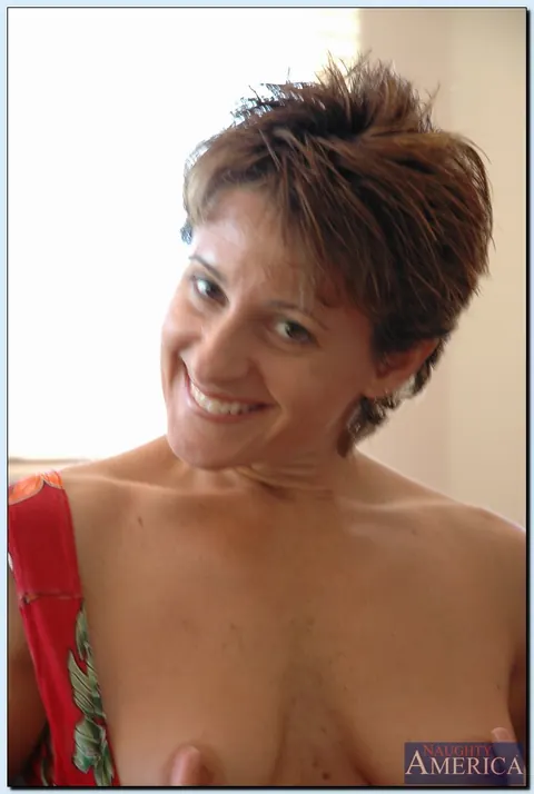 Cori Gates: Thick MILF in a Dress Spreads Her Shaved Pussy Wide – photo 5 of 16