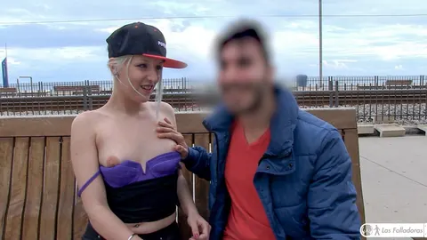 Liz Rainbow: European Blonde with Short Hair Fucks Outdoors – photo 2 of 17