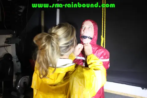 Lesbian Bondage Kiss with Ball Gag and Restraints – photo 6 of 16