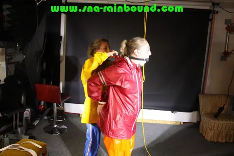 Lesbian Bondage Kiss with Ball Gag and Restraints – photo 2 of 16
