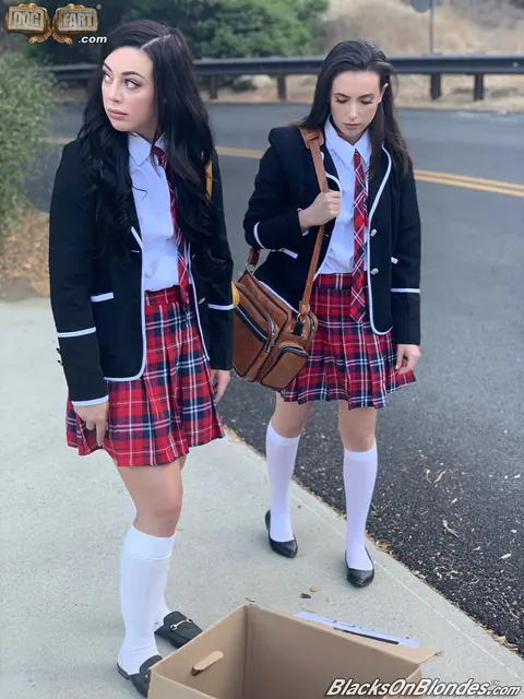 Whitney Wright: Brunette in Uniform Sucks BBC and Fucks in Public Threesome – photo 5 of 15