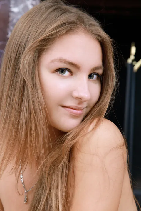 Alessa Z: Brunette in a Skirt Pulls Panties Aside and Spreads Her Shaved Pussy – photo 11 of 21