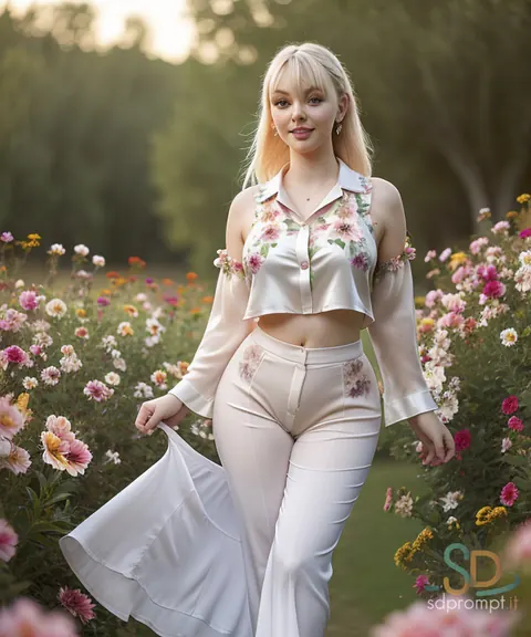Busty Blonde AI-Generated Babe Strips and Spreads Outdoors – photo 1 of 20