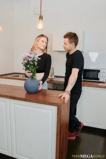 Petite Russian Woman Gets Fucked Doggy Style in the Kitchen