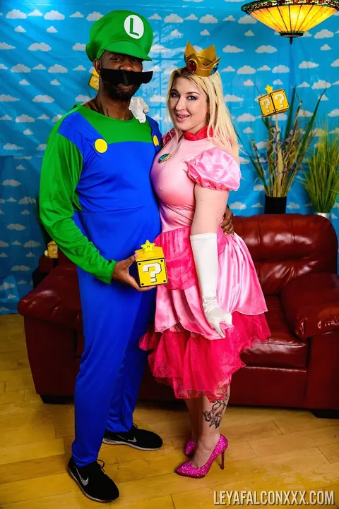 Leya Falcon: Thick Blonde MILF Takes Interracial Anal in Costume – photo 2 of 21