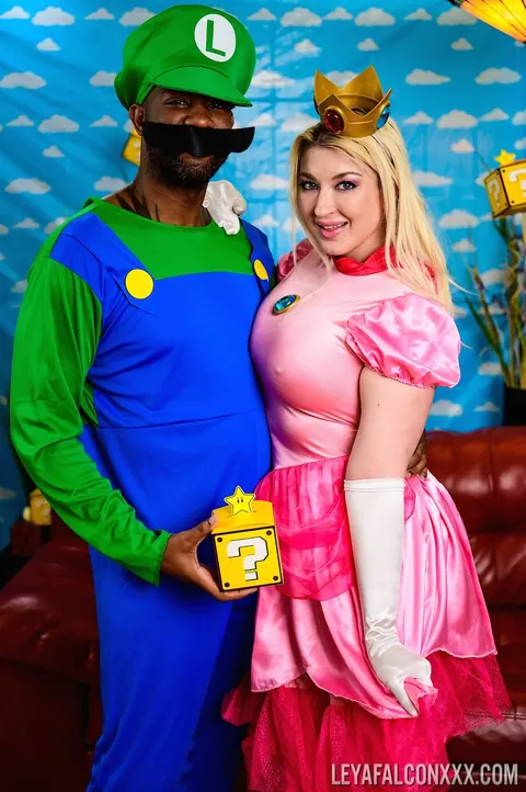 Leya Falcon: Thick Blonde MILF Takes Interracial Anal in Costume – photo 1 of 21