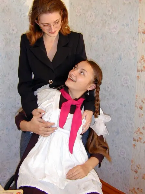 Busty MILF in Uniform and Glasses Licks Hairy Pussy – photo 2 of 20