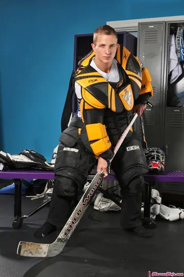 Two Men Suck and Fuck Missionary After Hockey Practice