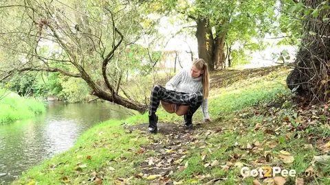 Claudia Mac: Czech Blonde in Boots Pees Outdoors and Spreads Her Pussy – photo 4 of 14