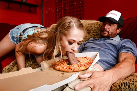 Kandace Kayne: Busty Blonde Sucks Pizza Guy and Takes Anal Cowgirl – photo 4 of 16
