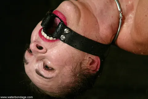Maya Matthews: Tattooed Brunette in Bondage Fingers and Spreads Herself – photo 19 of 21