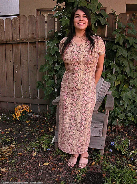 BBW Brunette Strips and Fingers Her Hairy Pussy Outdoors – photo 1 of 20