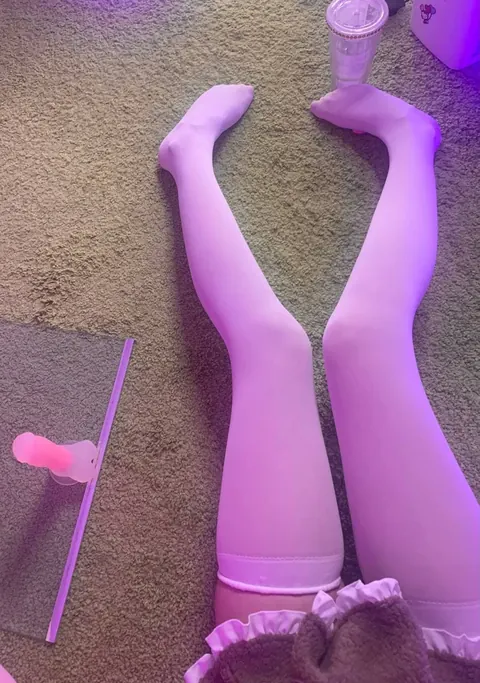 Slim Blonde in Stockings and Costume Spreads While Bound – photo 10 of 19