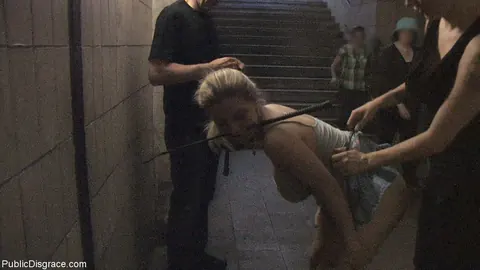 Blonde MILF in a Skirt and Socks Fucks and Gets Bound in Public – photo 6 of 20