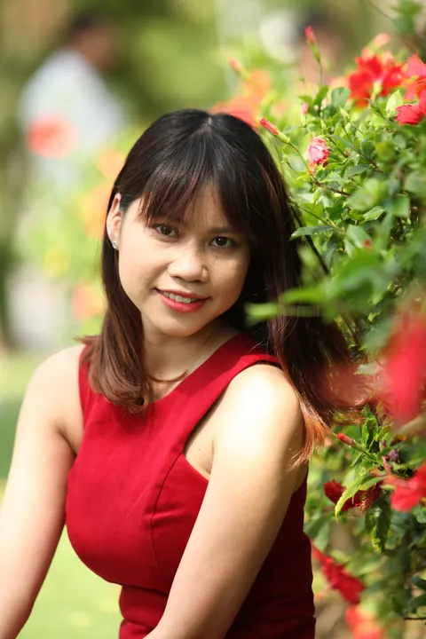Petite Asian Woman Strips Out of Her Dress Outdoors – photo 21 of 21