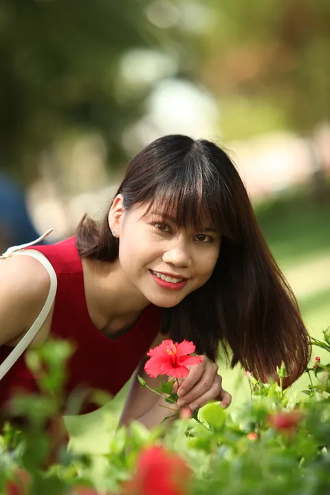 Petite Asian Woman Strips Out of Her Dress Outdoors – photo 3 of 21