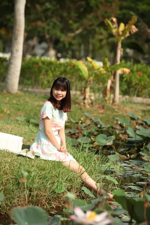 Petite Asian Woman Strips Out of Her Dress Outdoors – photo 19 of 21