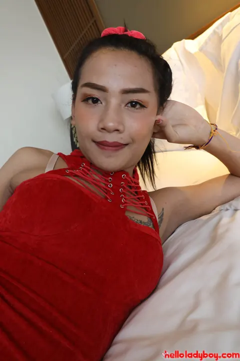 Petite Asian Trans Woman Flashes Panties and Sucks Cock – photo 14 of 21