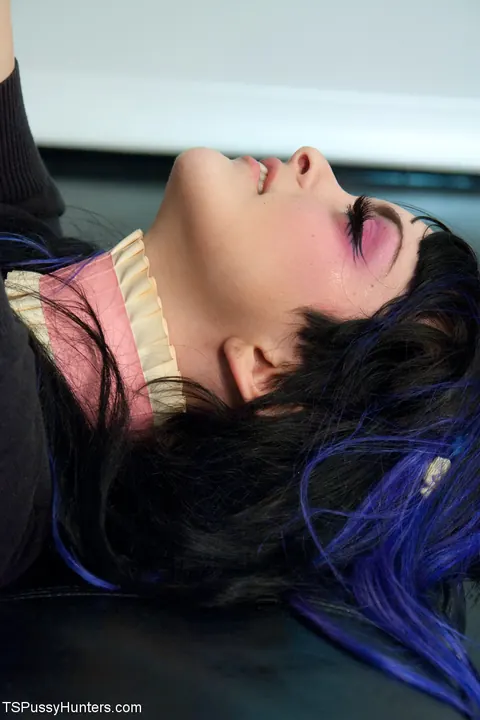 Trans Woman Dominates Female Partner in Femdom Bondage – photo 10 of 21
