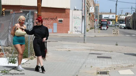 Candela X & Mz Berlin: Busty Spanish MILF Bound and Fucked Anally in Public – photo 1 of 21