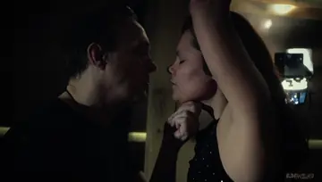 Bound Woman Gives a Blowjob in the Bathroom
