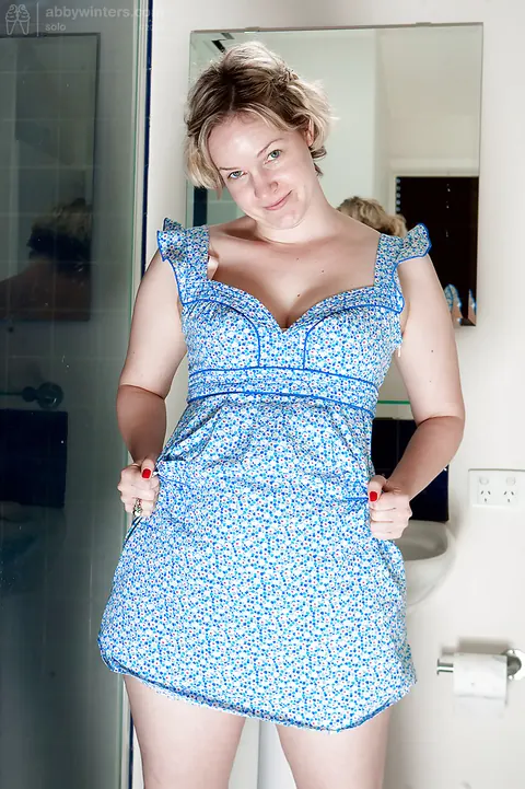 Curvy Blonde MILF Undresses in the Bathroom – photo 3 of 16