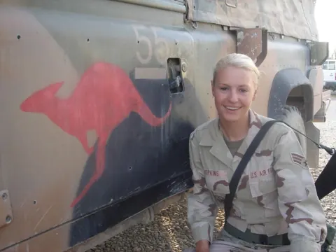 Blonde in a Military Uniform Strips Nude – photo 3 of 15