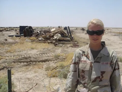 Blonde in a Military Uniform Strips Nude – photo 6 of 15