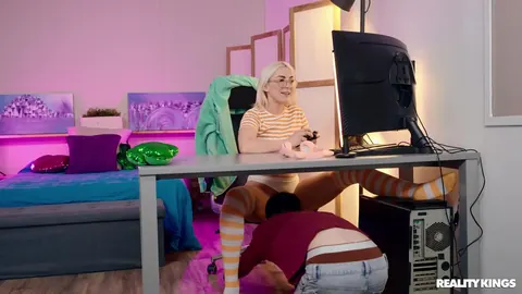 Lisi Kitty: Slim Blonde with Glasses Takes Anal Doggy Style – photo 2 of 21