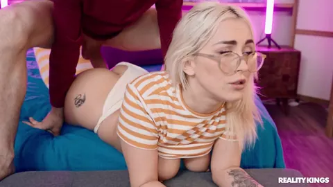 Lisi Kitty: Slim Blonde with Glasses Takes Anal Doggy Style – photo 10 of 21
