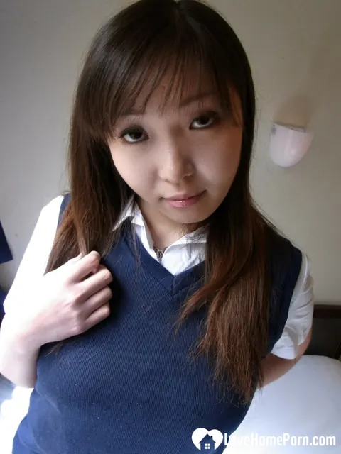 Haruka Ohsawa: Petite Asian Brunette Spreads Her Legs in Panties and Socks – photo 14 of 21