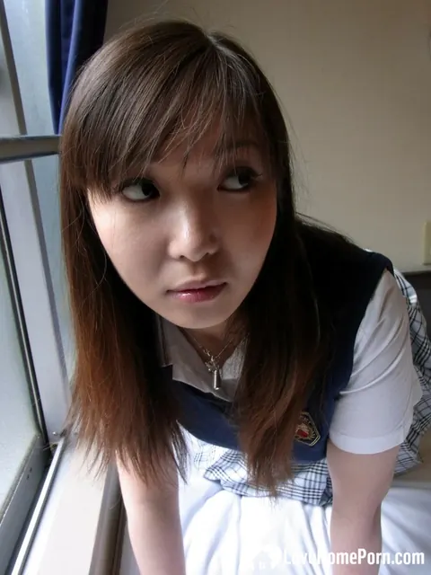 Haruka Ohsawa: Petite Asian Brunette Spreads Her Legs in Panties and Socks – photo 7 of 21