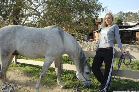 Kayden Kross: Busty Blonde MILF Poses Outdoors at the Ranch – photo 9 of 20