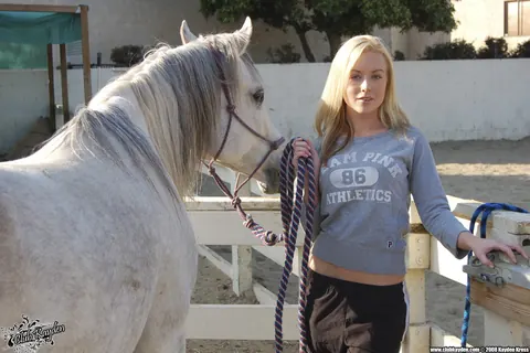 Kayden Kross: Busty Blonde MILF Poses Outdoors at the Ranch – photo 12 of 20