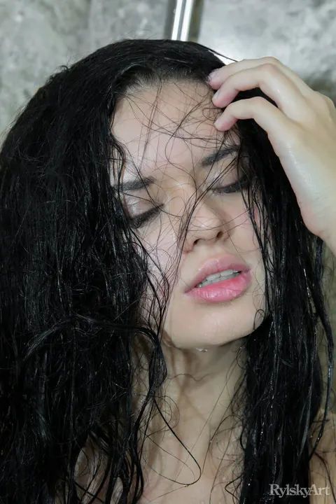 Carmen Summer: Latina with Natural Tits Spreads in the Bathroom – photo 12 of 16
