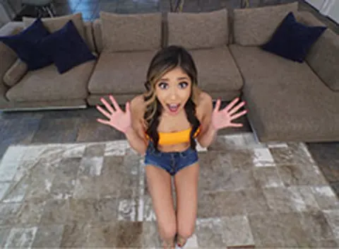 Xxlayna Marie: Petite Latina in Shorts Takes a Black Cock – photo 11 of 21